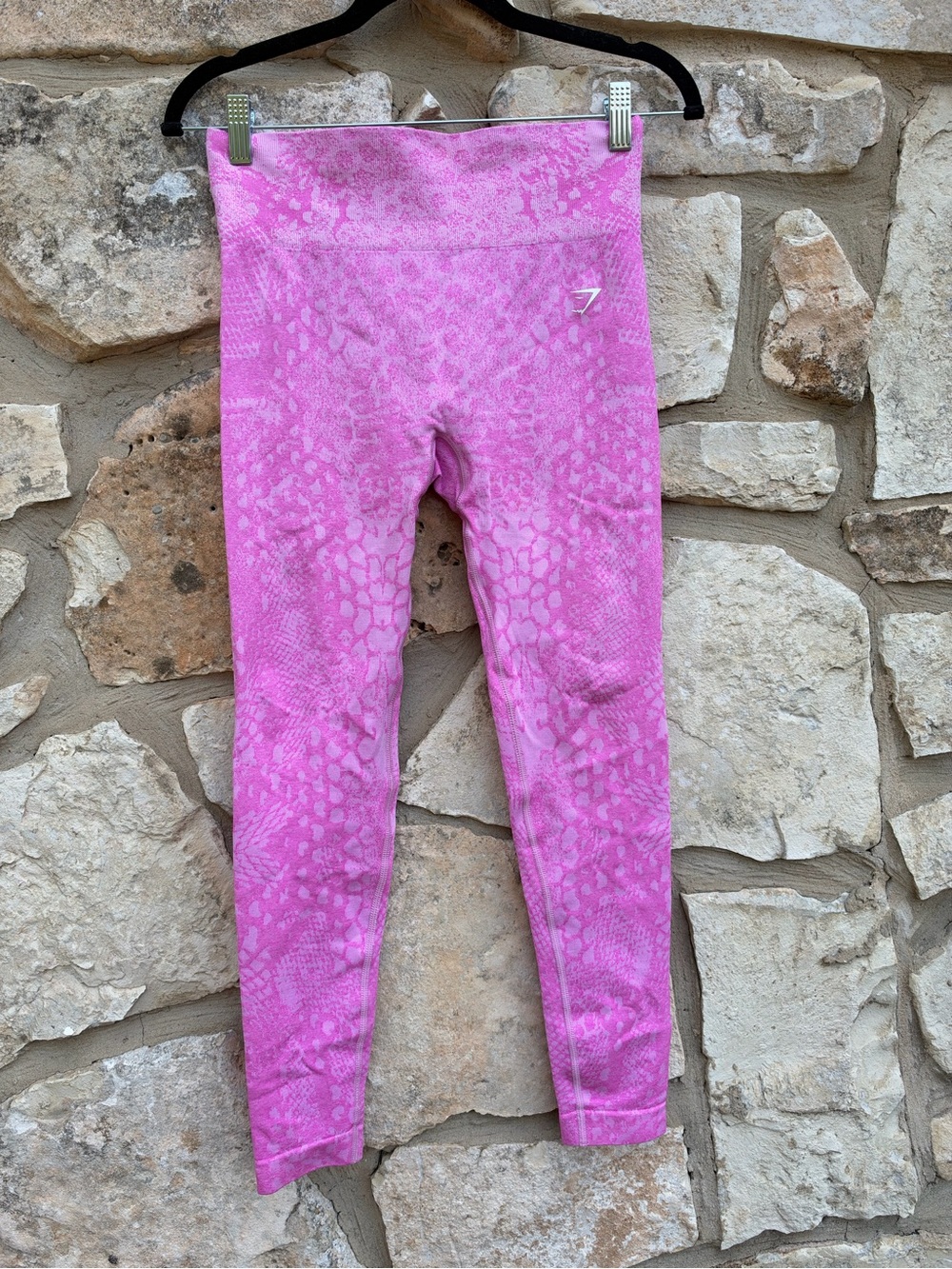 vibrant pink Gymshark Adapt Animal Seamless Leggings size large